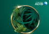 Abu Dhabi Islamic Bank mobilises AED 20.3 billion in sustainable finance, advancing 2030 target ADIB sustainable finance announcement graphic showing green tropical leaves, gold circular frame, and ADIB logo, highlighting the bank’s 2025 mobilization of ₫20.3 billion toward its ₫60 billion sustainability target for 2030.